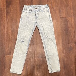 American Eagle Outfitters Light Gray Skinny Jeans